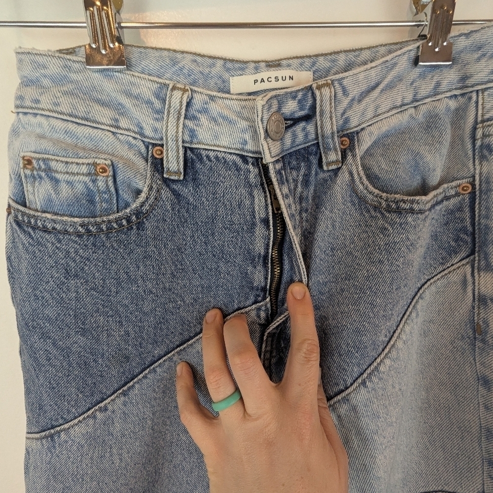PacSun Eco Diagonal Seam '90s Boyfriend Jeans, Sz 25 - Picture 5 of 6